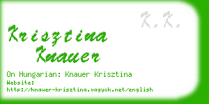 krisztina knauer business card